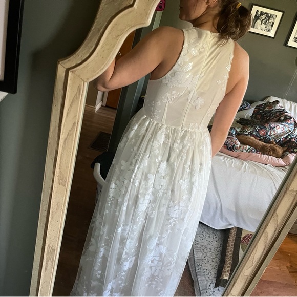 Southern fried chicks white sequin a line maxi dress - Picture 9 of 13